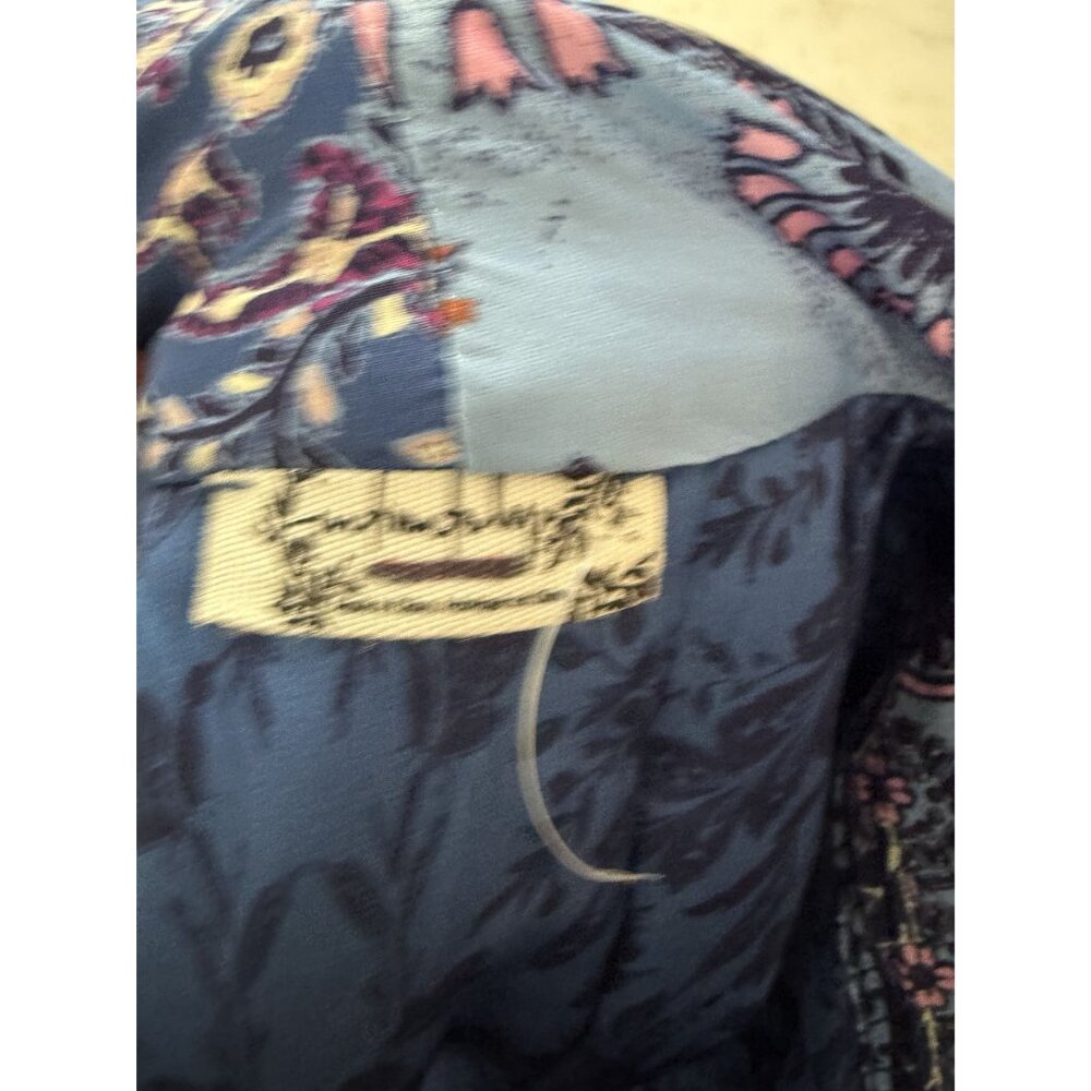 NEW Free People Intimately In Your Dream Robe Blue Paisley Size S $299 [jb] - Picture 7 of 9